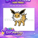 Free Yellow Spiky Fur Free Happy Black Ears Pokemon ANIME Free SVG - Instant Download