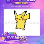 Free Happy Yellow Pikachu Free Lightning Tail Pokemon ANIME Free SVG - Instant Download