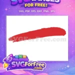 Free Vibrant Red Stroke Free Flowing Anime Graphic Free SVG - Instant Download