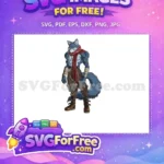 Free Confident Blue Wolf Free Red Scarf Anime Free SVG - Instant Download