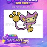 Free Happy Purple Ambipom Free Golden Tail Hand Pokemon Free SVG - Instant Download