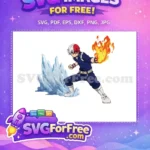 Free Bicolor Hair Free Fire Ice Todoroki ANIME Free SVG - Instant Download