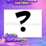 Free Black Question Mark Free Confused Expression Anime Free SVG - Instant Download