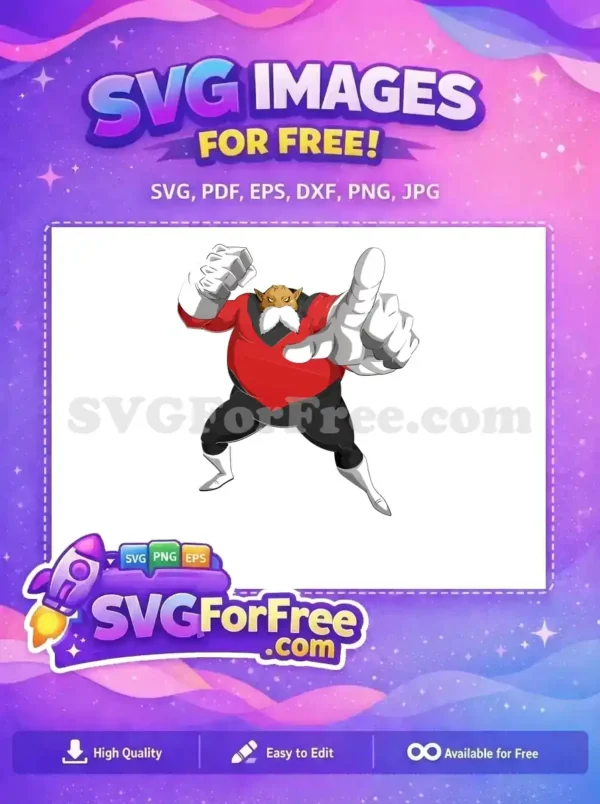 Free Dynamic Anime Character Design SVG Vector Art Discover this dynamic free design of a powerful anime character, ready for action! A high-quality free SVG vector.