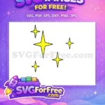 Free Bright Yellow Sparkle Free Glowing Star Glitter Anime Free SVG - Instant Download