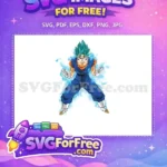 Free Blue Hair Vegito Free Explosive Blue Aura Dragon Ball ANIME Free SVG - Instant Download