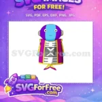 Free Blue Purple Zeno Free Smiling Robe Design Anime Free SVG - Instant Download