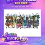 Free Light Blue Angels Free Colorful Robes Halos Dragon Ball Super Free SVG - Instant Download