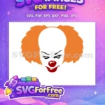 Free Menacing Pennywise Free Orange Hair IT Free ANIME SVG - Instant Download