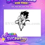 Free Frustrated Kid Goku Free Saiyan Tail Dragon Ball Z Free SVG - Instant Download