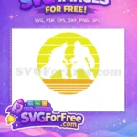 Free White Godzilla Silhouette Free King Kong Fighting Sunset Anime Free SVG - Instant Download