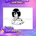 Free Intense Mikasa Free Scarf Uniform Attack Titan Free SVG - Instant Download