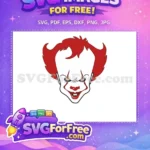 Free Anime Pennywise Free Red Yellow Eyes It Free SVG - Instant Download