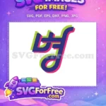 Free Abstract Dark Blue One Free Pink Green Shadow ANIME Free SVG - Instant Download