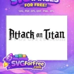Free Black Free Gothic Attack on Titan ANIME Free SVG - Instant Download