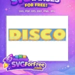 Free Yellow Retro 3D Text Free Orange Outline Groovy DISCO ANIME Free SVG - Instant Download