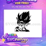 Free Goku Spiky Hair Free Determined Anime Character Dragon Ball Z Free SVG - Instant Download
