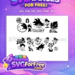 Free Goku Super Saiyan Free Dynamic Poses Dragon Ball Z ANIME Free SVG - Instant Download