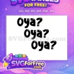 Free Oya Text Free Bubbly Glossy Black Haikyuu Bokuto Anime Free SVG - Instant Download