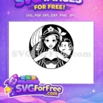 Free Smiling Ariel Starfish Free Happy Flounder Little Mermaid Free SVG - Instant Download