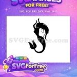 Free Graceful Ariel Silhouette Free Flowing Mermaid Disney Little Mermaid Free SVG - Instant Download