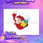 Free Smiling Redhead Free Sebastian Flounder Little Mermaid Free SVG - Instant Download