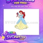 Free Smiling Ariel Free Pearl Necklace Little Mermaid Free SVG - Instant Download