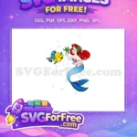 Free Smiling Redhead Free Happy Yellow Little Mermaid Free SVG - Instant Download