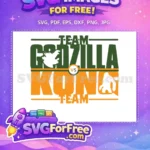 Free Green Godzilla Free Orange Kong Team Battle Logo Free SVG - Instant Download