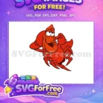 Free Exasperated Red Crab Free Sebastian Little Mermaid Free SVG - Instant Download