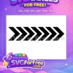 Free Black and White Free Right Pointing Arrows Seamless Pattern Free SVG - Instant Download