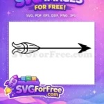 Free Black Decorative Fletching Free Jagged Arrowhead Clipart Design Free SVG - Instant Download
