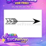 Free Black White Diamond Fletching Free Bold Arrowhead Clipart Free SVG - Instant Download