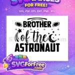 Free Brother Astronaut Free Cosmic Elements Silhouette Free SVG - Instant Download