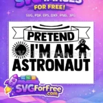 Free Astronaut Silhouette Free Sun Graphic Pretend Astronaut Free SVG - Instant Download