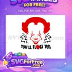 Free Red Haired Free Scary Clown IT ANIME Free SVG - Instant Download