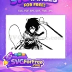 Free Mikasa ANIME Free ODM gear Attack Titan Free SVG - Instant Download