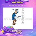 Free Determined Sokka Free Blue Boomerang Club Avatar ANIME Free SVG - Instant Download