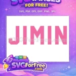 Free Pink Bold Text Free Jimin Kpop Idol BTS Anime Free SVG - Instant Download