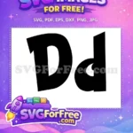 Free Black D Free Bold d Anime Category 1 Free SVG - Instant Download