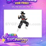 Free Angry Black Goku Grey Gi Free Potara DBS Anime Free SVG - Instant Download
