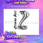 Free Aggressive Black Cobra Free Fangs Out Cobra Kai ANIME Free SVG - Instant Download