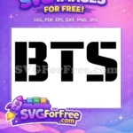 Free Black White Free Bold Font BTS ANIME Free SVG - Instant Download