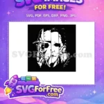 Free Iconic Horror Slasher Free Split Mask Design ANIME Free SVG - Instant Download