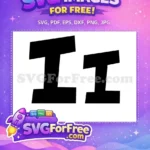 Free stylized black T letter Free bold blocky ANIME Free SVG - Instant Download