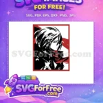 Free Mikasa Pensive Free Red Scarf Anime Titan Free SVG - Instant Download