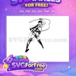 Free Levi Ackerman Combat Free ODM Gear Outline Attack on Titan Anime Free SVG - Instant Download