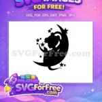 Free reclining Sailor Moon Free celestial stars ANIME Free SVG - Instant Download