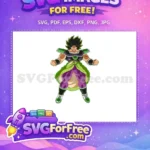 Free Angry Broly Legendary Free Green Armor Roaring Dragon Ball Super Free SVG - Instant Download