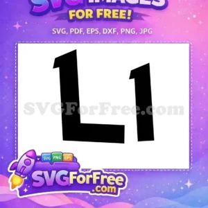 A free, bold black L1 letter and number design, perfect for modern branding or crafting projects. Download this unique SVG.